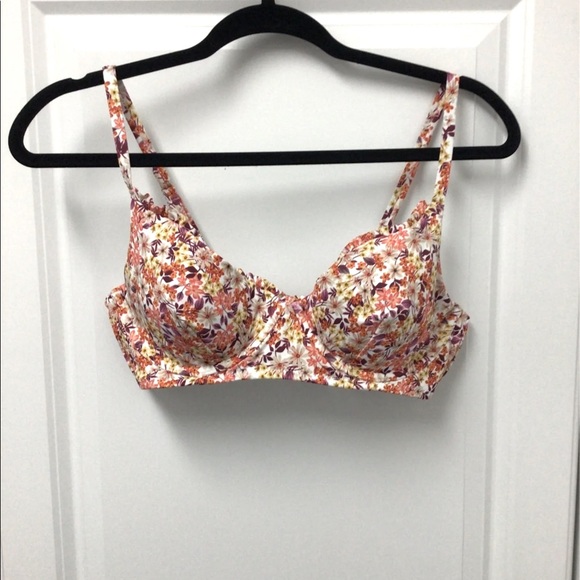 Shade & Shore Other - Shade & Shore Women’s Bikini Top, White Floral, Size 36C (NWOT)
